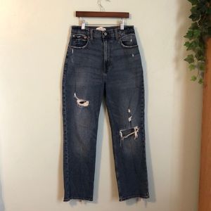 Abercrombie and Fitch The Ankle Straight Ultra High Rise Jeans. Curve Love 27W